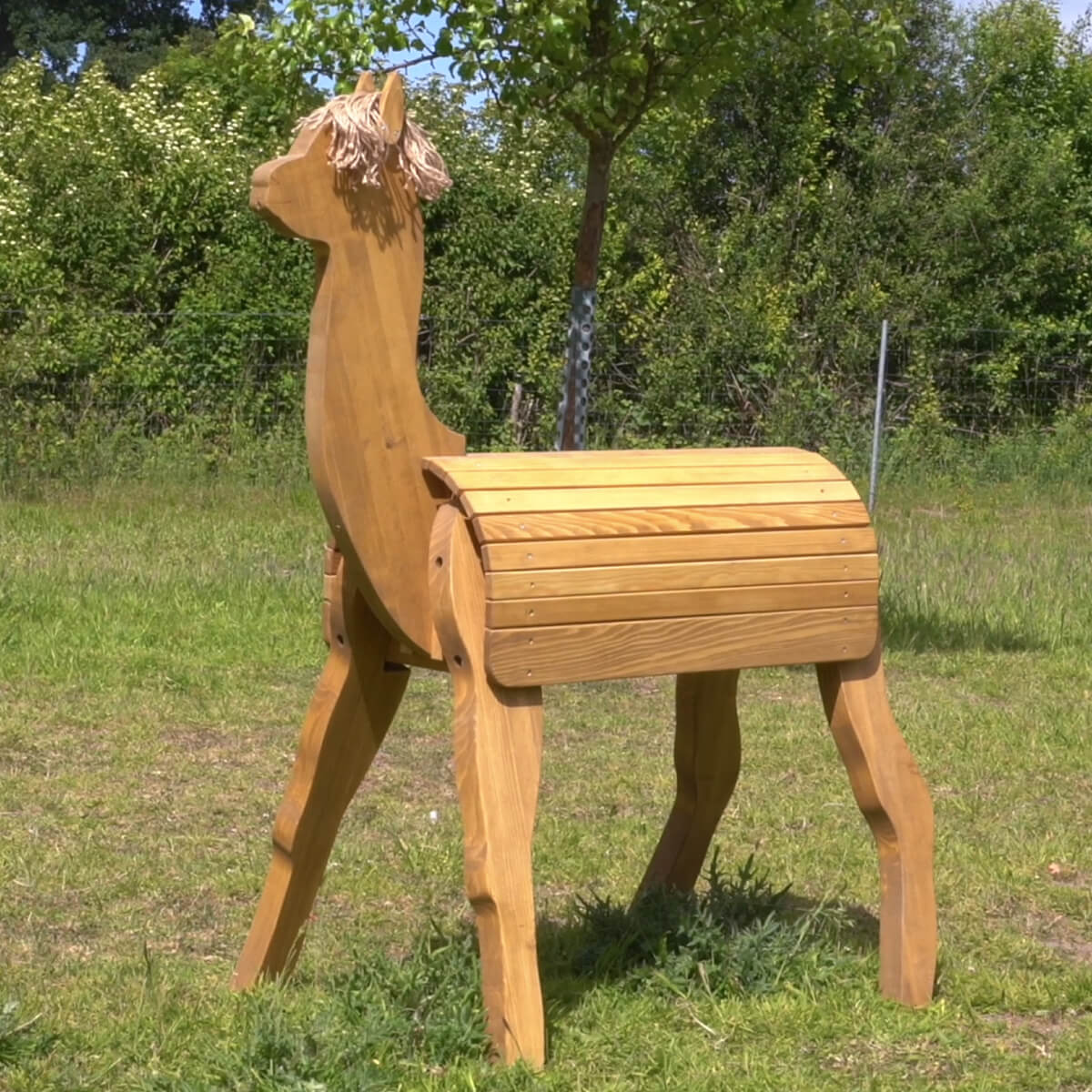 Alpaka aus massivem Fichte-Tanne Holz